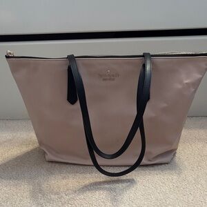 Kate Spade Taupe and Black Tote Bag